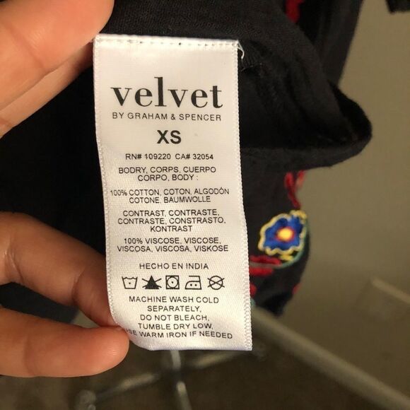 Anthropologie Velvet by Graham & Spencer Black Loane Tunic Dress XS NWT - Picture 8 of 11